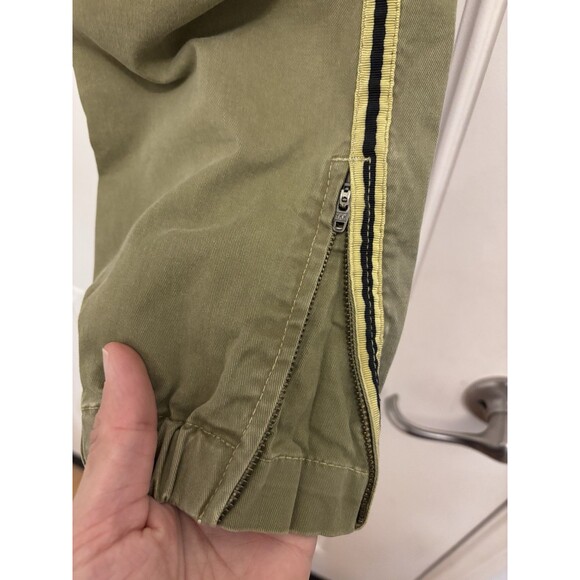 Nili Lotan French military $375 Army Green wide leg cropped Pants sz 4 2609988 - Picture 3 of 12